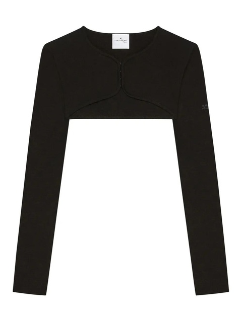 Courrèges cropped cardigan - Black - zdjęcie produktu nr 2