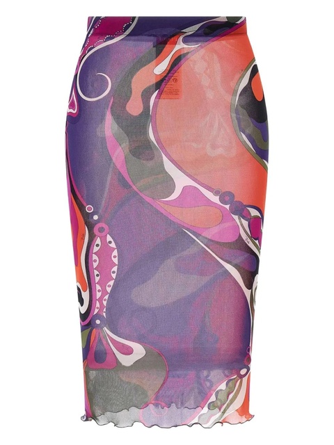 PUCCI Orchidee-print tulle skirt - Purple - zdjęcie produktu nr 1