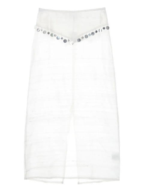 Gimaguas stud-embellished midi skirt - White - zdjęcie produktu nr 1