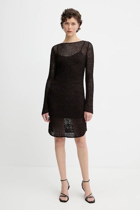 Rag & Bone sukienka kolor brązowy mini dopasowana WAS25P017LB17 - zdjęcie produktu nr 2