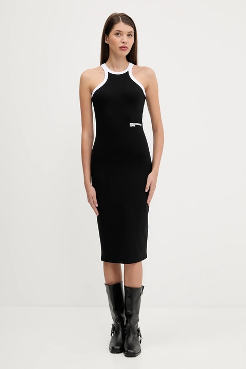 Karl Lagerfeld Jeans sukienka kolor czarny mini prosta A3W13008 - zdjęcie produktu nr 1