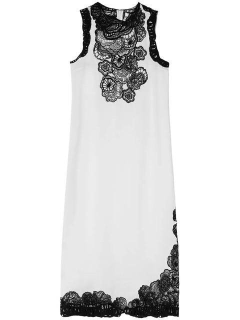 Jil Sander floral-lace midi dress - Blue - zdjęcie produktu nr 1