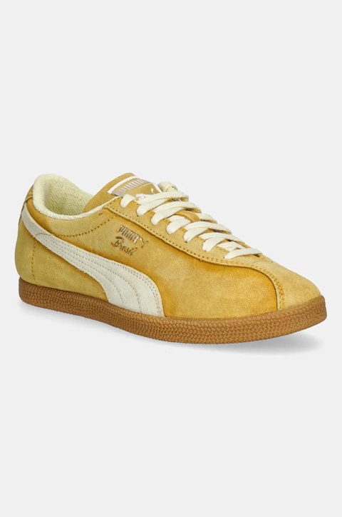 Puma sneakersy zamszowe Brasil The NeverWorn V kolor żółty 401643 - zdjęcie produktu nr 1