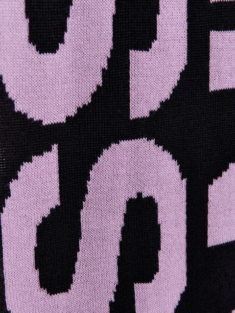 Essentiel Antwerp intarsia scarf - Black - zdjęcie produktu nr 2