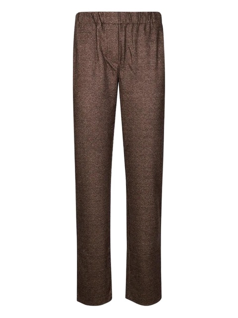 Weekend Max Mara elasticated-waistband straight trousers - Brown - zdjęcie produktu nr 1