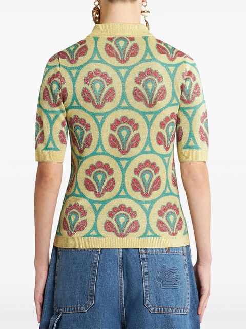 ETRO jacquard knit polo shirt - Yellow - zdjęcie produktu nr 2