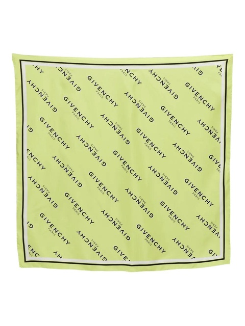 Givenchy logo-print silk scarf - Yellow - zdjęcie produktu nr 1