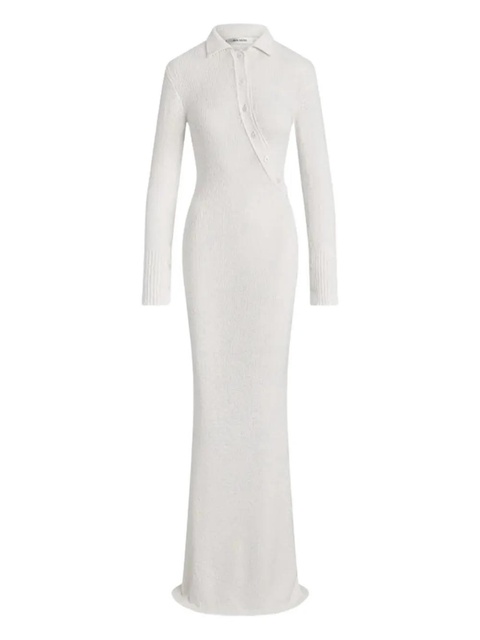 Aya Muse Helia long-sleeve button maxi dress - White - zdjęcie produktu nr 1