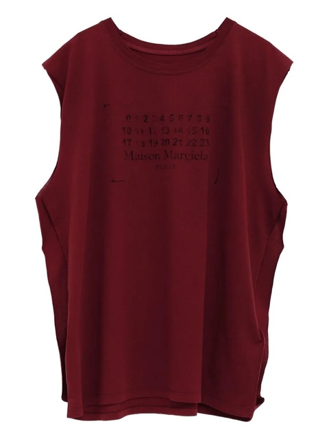 Maison Margiela cotton sleeveless top - Red - zdjęcie produktu nr 1
