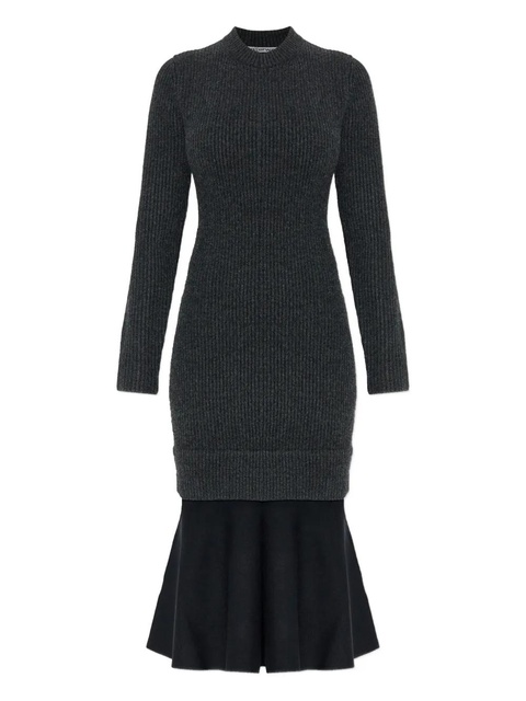Alexander Wang ribbed long-sleeves midi dress - Grey - zdjęcie produktu nr 1