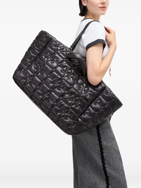 GANNI logo-quilted tote bag - Black - zdjęcie produktu nr 1