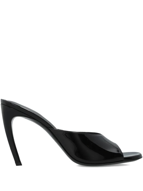 The Attico 100mm peep-toe stiletto sandals - Black - zdjęcie produktu nr 1