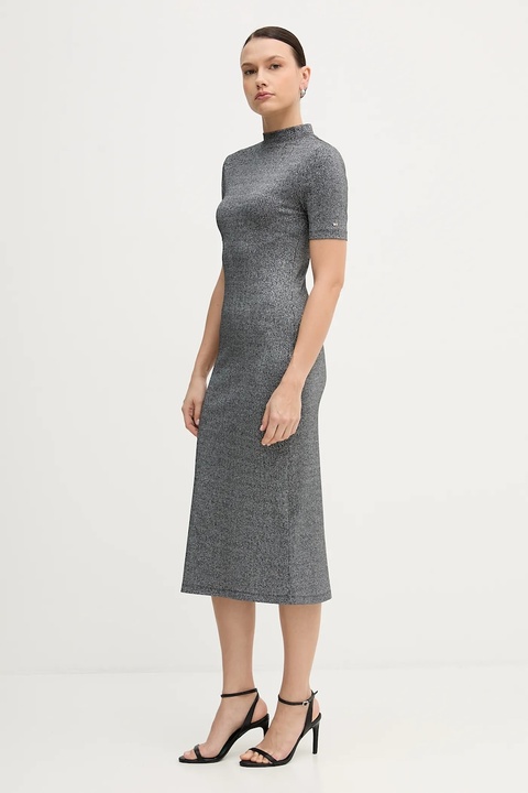 Tommy Hilfiger sukienka kolor czarny mini prosta WW0WW49390 - zdjęcie produktu nr 2