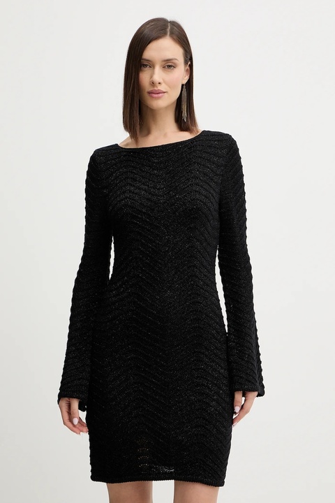 Guess sukienka CHEVRON kolor czarny mini prosta W5BK83 Z0192 - zdjęcie produktu nr 1