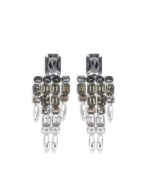 AREA crystal chandelier earrings - Grey - zdjęcie produktu nr 1