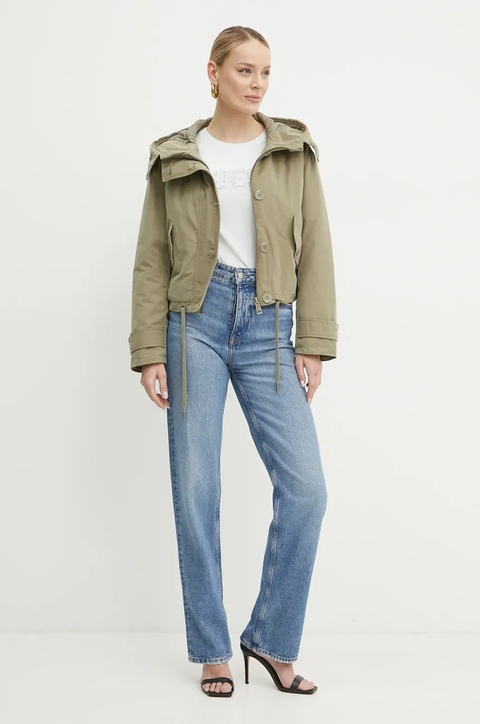 Guess kurtka NORA kolor zielony przejściowa oversize W5RL13 WGWD2 - zdjęcie produktu nr 2