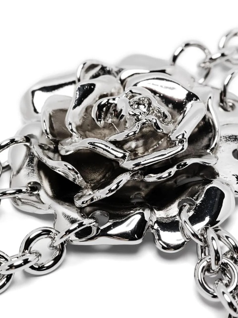 Blumarine rose-motif necklace - Silver - zdjęcie produktu nr 2