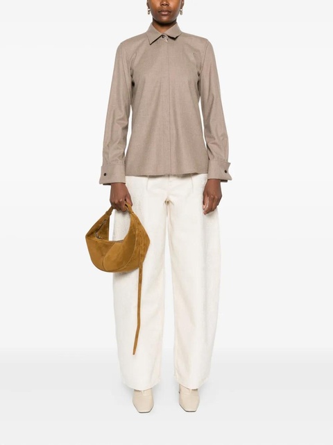 Max Mara button-cuff cashmere shirt - Neutrals - zdjęcie produktu nr 2