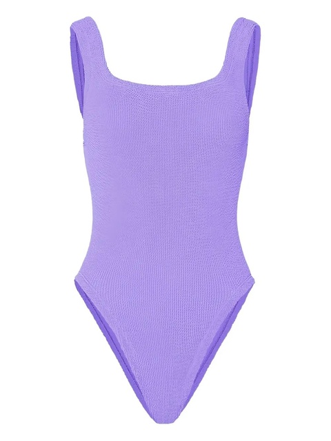 Hunza G ribbed square-neck swimsuit - Purple - zdjęcie produktu nr 1