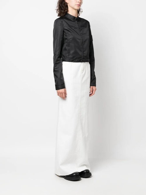 MM6 Maison Margiela logo-patch cropped jacket - Black - zdjęcie produktu nr 2