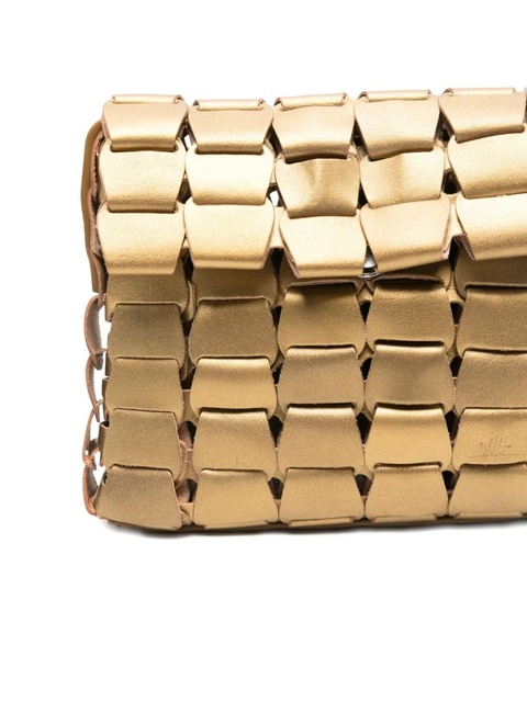 DRAGON DIFFUSION woven leather shoulder bag - Gold - zdjęcie produktu nr 1