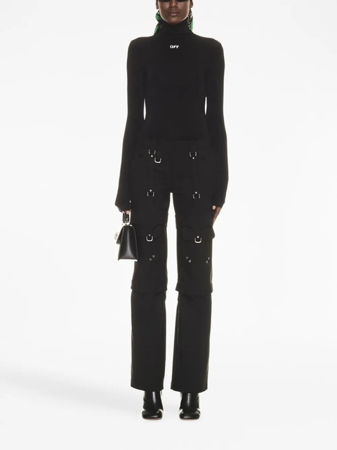 Off-White buckle-detail cargo pants - Black - zdjęcie produktu nr 1
