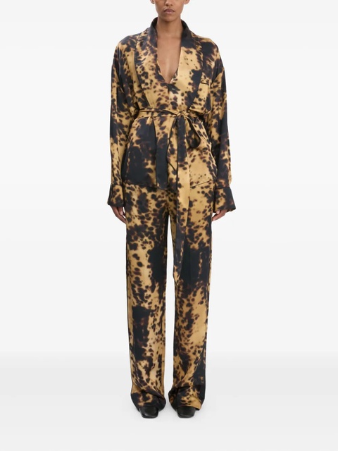 Victoria Beckham printed wide-leg pyjamas - Yellow - zdjęcie produktu nr 1