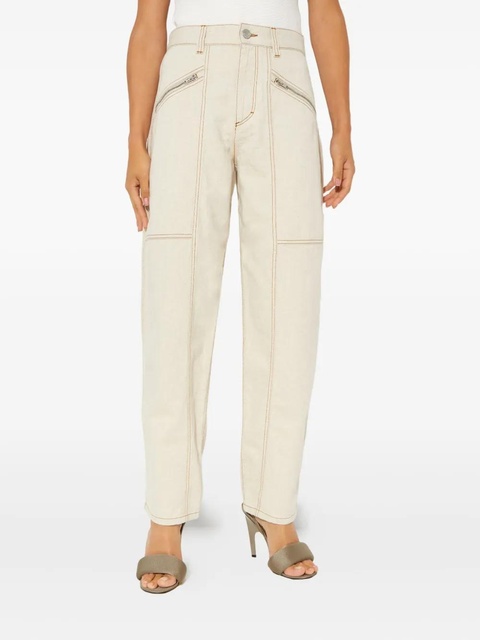 ISABEL MARANT Fanny zip-pocket jeans - Neutrals - zdjęcie produktu nr 2