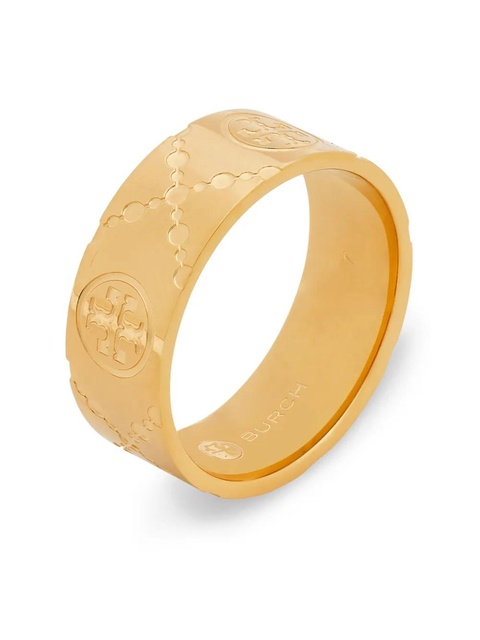 Tory Burch Double T polished-finish ring - Gold - zdjęcie produktu nr 2