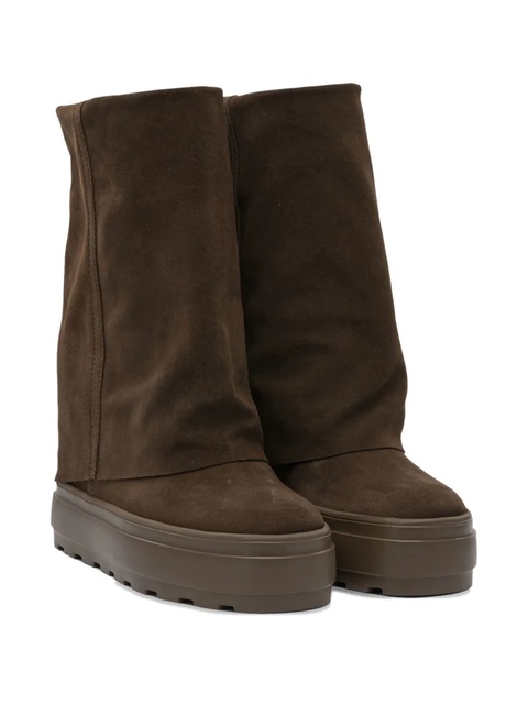 Casadei folded platform ankle boots - Brown - zdjęcie produktu nr 2