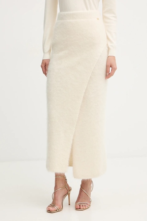 Marciano Guess spódnica z dodatkiem wełny AGNES kolor beżowy maxi ołówkowa 5BGD02 5794Z - zdjęcie produktu nr 1