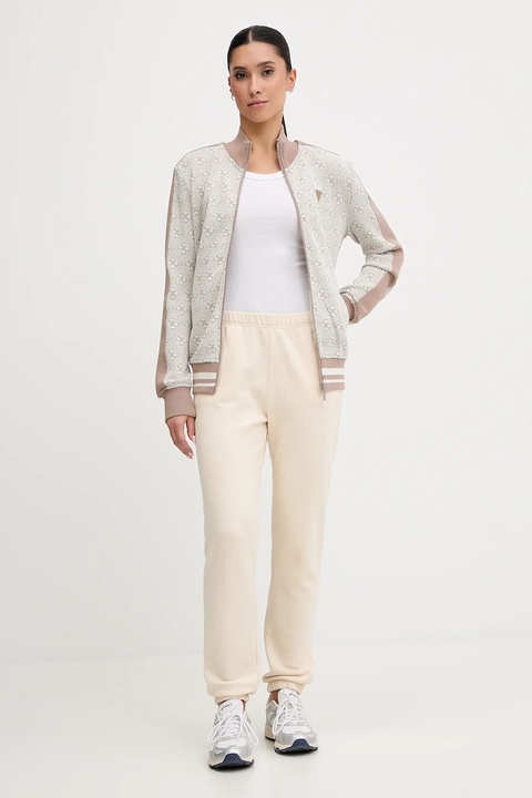 Guess bluza damska kolor beżowy wzorzysta V5BQ16 K1990 - zdjęcie produktu nr 2