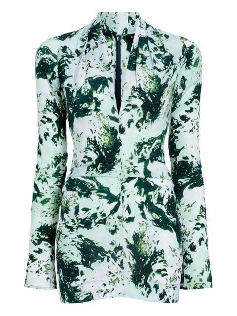 Proenza Schouler Adela printed blouse - Green - zdjęcie produktu nr 1