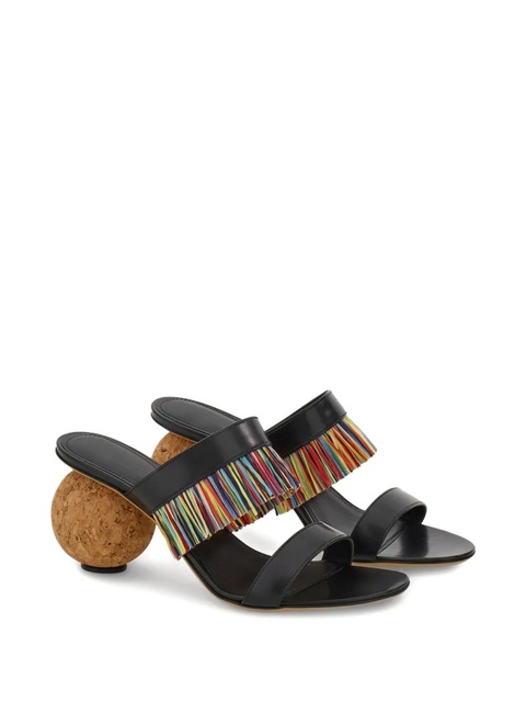 Ferragamo 75mm fringed sandals - Black - zdjęcie produktu nr 2