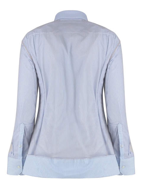 Maison Margiela striped gathered shirt - Blue - zdjęcie produktu nr 2