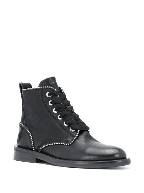 Zadig&Voltaire studded lace-up leather boots - Black - zdjęcie produktu nr 2