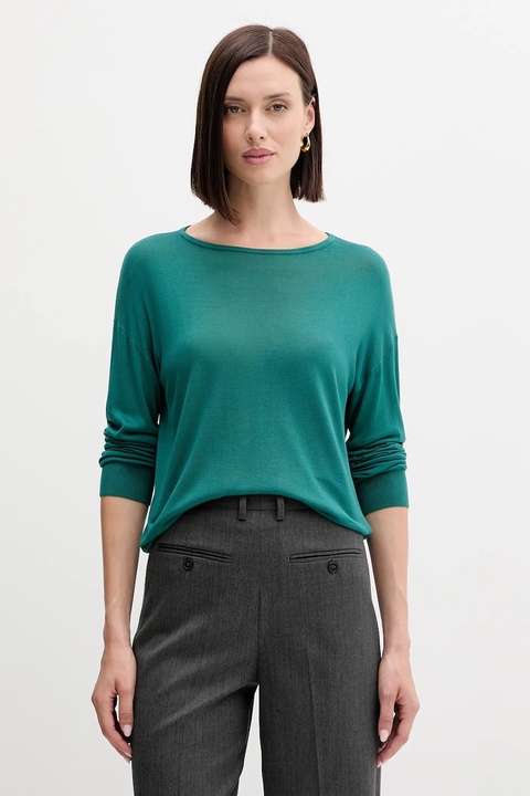 United Colors of Benetton sweter damski kolor zielony lekki 103VD10AV - zdjęcie produktu nr 1