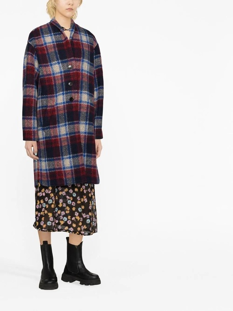 MARANT ÉTOILE Gabriel checked coat - Blue - zdjęcie produktu nr 2