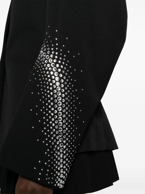 The Attico rhinestone-embellished wool blazer - Black - zdjęcie produktu nr 2
