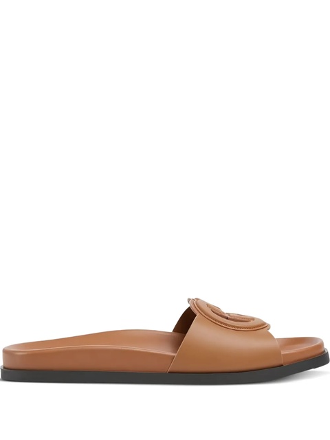 Gucci Interlocking G leather sandals - Brown - zdjęcie produktu nr 1