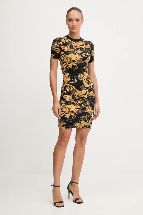 Versace Jeans Couture sukienka kolor czarny mini dopasowana 79HAO939 JS504 - zdjęcie produktu nr 2
