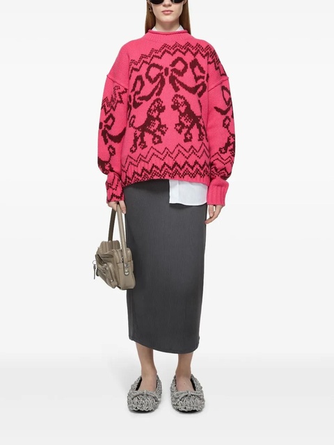 Acne Studios jacquard sweater - Pink - zdjęcie produktu nr 2