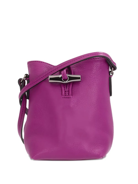 Longchamp Roseau leather shoulder bag - Purple - zdjęcie produktu nr 1
