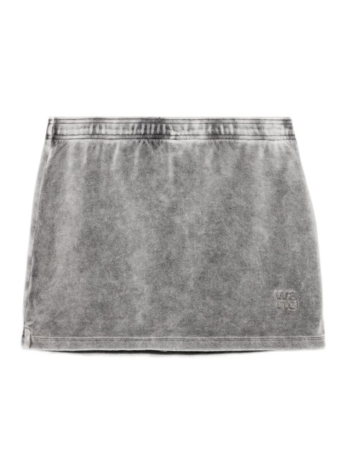 Alexander Wang embossed logo mini skirt - Grey - zdjęcie produktu nr 1