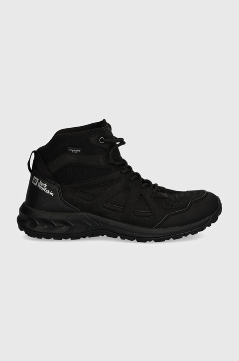 Jack Wolfskin buty Woodland 2 Texapore Mid damskie kolor czarny 4051331 - zdjęcie produktu nr 1