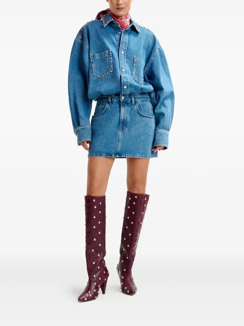 Essentiel Antwerp studded denim mini day dress - Blue - zdjęcie produktu nr 2