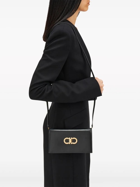 Ferragamo Double Gancini leather mini bag - Black - zdjęcie produktu nr 2