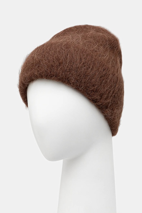 Answear.LAB czapka kaszmirowa kolor brązowy - zdjęcie produktu nr 2