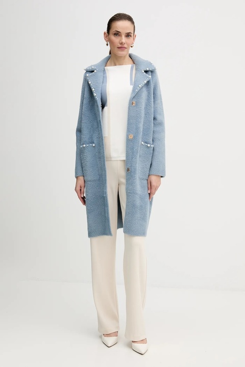 Joseph Ribkoff spodnie damskie kolor beżowy proste high waist 153088F25 - zdjęcie produktu nr 2