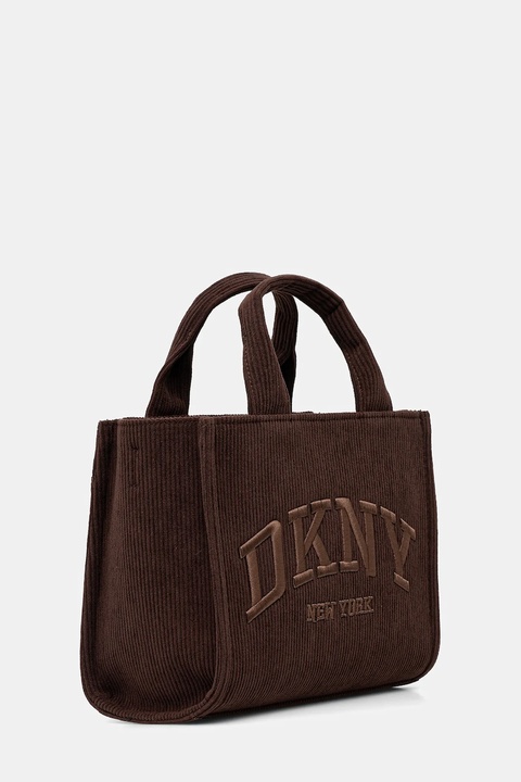Dkny torebka sztruksowa HADLEE kolor brązowy R53ADC80 - zdjęcie produktu nr 2
